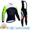 Ny 2023 Winter Thermal Fleece Set Cycling Clothes Men's Jersey Sport Riding Bike MTB Clothing Bib Pants Warm Set Ropa Z230130