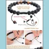 Kralen strengen verstelbare vulkanische lava stenen kralen bracelet streng yoga etherische oliediffuser kralen gevlochten armbanden bangle genezen ot6n8