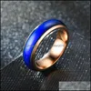 Bagues de bande Température pour couple Hommes Bague chaude Changement de couleur Smart Acier inoxydable Femme Doigt Bijoux Drop Livraison Dhfhm