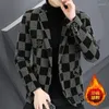 Hommes Vestes Automne Hiver Court Laine Mélanges Blazer Hommes Mode Plaid Casual Affaires Trench-Coat Épaissir Chaud Social Pardessus Vêtements