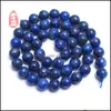 Stone Natural Lapis Lazi Round Losse kralen 15 Strand 4 6 8 10 12mm Pick maat DIY ketting Braceletf00078 1696 Q2 Drop levering Juwelier Dhkyo