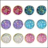 Stud Moda Carino Piccolo Semplice Orecchino di cristallo Imitazione Pietra Rotonda Gypsophila Druzy Orecchini per le donne 16 colori Fidanzamento Goccia Ot67Z