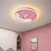 Luzes de teto Lâmpadas de acrílico rosa azul de nuvem moderna para crianças garoto quarto de jantar Design desenho de desenho interior do desenho interior