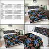 Bedding Sets 3D Bed Er Set Colourf Diamond Design Double Bedspread With Pillowcases Fabic King Queen Size Drop Delivery Home Garden Otlkk