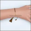 Связанная цепочка прибытие браслетов для кисточки с бисером с бисером для женщин для женщин Boho Mini Crystal Bracelet Bracelet Регулируемая дружба Dhkxq