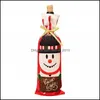 Christmas Decorations 2021 Wine Bottle Er Bag Navidad Banquet Dinner Party Xmas Cute Snowman Table Decor Year Supplies Wy1428 Drop D Dhcxl