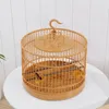 Bird Cages Round Retro Plastic Parrots With Feeder Detachable Breathable Parrot Breeding Supplies 230130