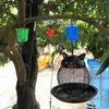 Andra fågelförsörjningar bur utomhus hängande dubbel hook2023 tre färg metall matare krok trädgård set multifunktionell