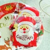 Kerstdecoraties Candy Tassen Verpakking Pocket Cookie Snake Zelfklevende verpakking Santa Claus Deer Xmas Tree Festival Party Supplies