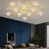 Ljuskronor vardagsrum ljuskrona ljus lyx modern koppar stjärna net röd lampa nordisk kreativ personlighet matsal bedroo