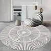 Tapis 2023 ligne motif tapis rond Style salon tapis tapis pour chambre zone canapé Table basse tapis de sol entrée paillasson