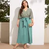 Plus Size Kleider TOLEEN Damen Elegant Größe Groß Maxi Sommer Grün Übergroße Lange Robe Abend Party Hochzeit Festival Kleidung 230130