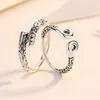 Wedding Rings Vintage Geometric Hollow Couple Set For Women Man Friendship Engagement Open verstelbare Ring 2023 Fashion Jewelry