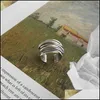 Band Rings Authentic 925 Sterling Sier Mtilayer Wrap Open For Women Vintage Female Adjustable Statement Ring 831 R2 Drop Delivery Jew Dhpf0