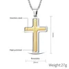 Pendant Necklaces Personality Niche Jesus Religion Bible Rotatable Cross Necklace For Women And Men Stainless Steel Christian JewelryPendant