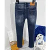 Pantalon en jean de styliste pour hommes et femmes, pantalon en denim brodé, coupe slim, slim, lavé, pantalon droit