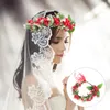 Decorative Flowers Flower Wreath Wedding Berries Christmas Headpiece Headband Bridesmaid Berry Hair Floral Red Headpieces Women Accessory