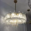 Chandeliers Modern Crystal Chandelier Crack Glass Art Light Living Room Decoration Designer El LED