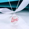 Anhänger Halsketten Damen Designer Schmuck LOVE Heart Herren 925 Silber Halskette Luxusschmuck am Hals Geschenk für Accessoires Großhandel mit Box 240225