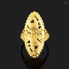 Wedding Rings Dubai Gold Ring 24K Color Engagement Women Men Finger For Ethiopian / African/ Nigerian Design Gift
