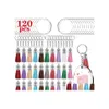 Keychains lanyards diy acryl sleutelhanger blanco transparante cirkel schijven kwastje sleutelhanging paar tas ornament 120 stcs ambacht sup dhkun.