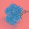 装飾的な花7pcs/人工炭化水素症chrysanthemum人工球シルクフラワーディーホームガーデンウェディングパーティーショップ装飾
