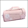 Party Favor Pencil Bag Pu Leather Pen Case Kawaii Stationery Rer Pouch For School Girl Sweet Eraser Holder Gift Box Flowers Storage Otwib