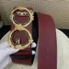 Cinture di design di lusso Cintura extra larga da 7 cm per donne Designer Classico COLORE SOLID GOLD LETTERE Tre tipi di fibbia maschile wid221x
