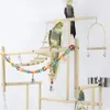 Andra fågelförsörjningar Wood Parrot Playground Playstand Perchers Cockatiel PlaymyM with Swing Ladders Feeder Bite Toys Lovebirds Activity Center 230130