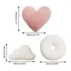 Pillow Creative Kawaii Heart Cloud Shaped Plush Throw Cute Circle Decorative Sofa Back Nursery Stuffed Hugging Toy Home