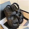 Sandalen Designer Frauen 3540 Slides Kristall Kalbsleder Freizeitschuhe gesteppte Plattform Sommer Strand Slipper mit Box Drop Lieferung AC Dhwqx