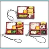 Feest voorstander van schattige simatie sushi sleutelhanger sleutels nep Japanse foodbox lanyard sleutelhanger handtas hanger ring grappig speelgoed paF11148 d otedl