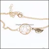 Bracelets De Charme Dream Catcher Bracelet Mode Femmes Feuille Réglable Européenne Et Américaine En Gros 3669 Q2 Drop Delivery Bijoux Dhs7J