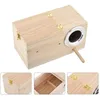 Bird Cages Parakeet Nest Box Natural Pine Wood Breeding For Budgie Parrot Egg Accessories 230130