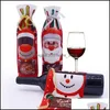 Christmas Decorations 2021 Wine Bottle Er Bag Navidad Banquet Dinner Party Xmas Cute Snowman Table Decor Year Supplies Wy1428 Drop D Dhcxl