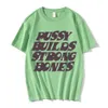 Camisetas de hombre Pussy Builds Strong Bones rapero Playboi Carti camiseta Vintage Hip-Hop de gran tamaño de algodón de manga corta camisetas casuales 230131