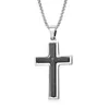 Pendant Necklaces Personality Niche Jesus Religion Bible Rotatable Cross Necklace For Women And Men Stainless Steel Christian JewelryPendant