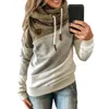 Sweats à capuche pour femmes Sweats Femmes Automne Hiver Sweat à capuche Bloc de couleur Patchwork Sweat à capuche à manches longues avec cordon de serrage pour un usage quotidien 230131