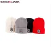 Beret Classic Fashion Beanies Hüte elastische Marke Stickerei warm warmer Winter Unisex Strickhut Schädel US Animation Ski Gorros Caps