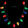 Strings 9led 13 LED Light Up Christmas Bulb Necklace Glowing Party Favors For Adults Or Kids Holiday Decoration