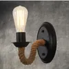 Wandleuchte Seil American Retro Licht Wandleuchte Wohnzimmer Loft Beleuchtung Eitelkeit Innen Flur Lichter Nordic Dekor