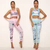 Aktive Sets 2023 Seamless Yoga Set Tracksuit Frauen Training Fitnessstudio Kleidung Sport Fitnessanzug gedruckt Sportswear Push Up BH Cartoon Strumpfhosen