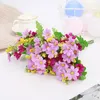 Decorative Flowers 7 Branch 28 Heads Cute Silk Daisy Artificial Flower Wedding Bouquet Home Room Table Decoration