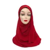 Schals Chiffon Frauen Perlen Lange Kopf Schalldämpfer Islamischen Schal Damen Faltige Wraps Solide Plain Schals Moslemisches Hijab 10 teile/los