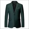 Mäns kostymer blazrar Mens Stylish Colorful Slim Fit Casual Blazer Jacket Green Purple Black Yellow Wedding Prom Formal Suit Rockar för män 230130