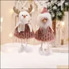 Julekorationer Santa Claus Snow Angel Doll Tree Pendant Home Decor Gift PAF11324 Drop Delivery Garden Festive Party Supplies Otxp1