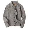 Men's Jackets Men Cargo Casual Denim Slim Solid Color Outwear Coats For Male Size M-3XL