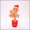 Festa Favor Favor Wriggle Dancing Árvore de Natal Elk Cante Decoração de brinquedos de pelúcia eletrônica para crianças Educação infantil engraçada Toys Pa oth8y