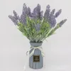 Fiori decorativi 7 teste Simulazione di lavanda artificiale Fiore Matrimonio Decorazione pastorale Ingegneria delle piante acquatiche Bouquet di spighe di grano