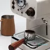 Koffiefilters 58 mm roestvrijstalen stalen dubbele oormachine handgreep bodemloos filter portafilter universele houten e61 espresso -gereedschappen